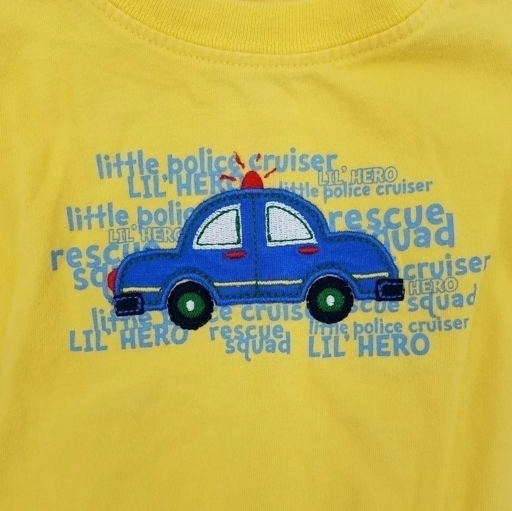 Carter's Police Car Long Sleeve Layered Shirt 9m